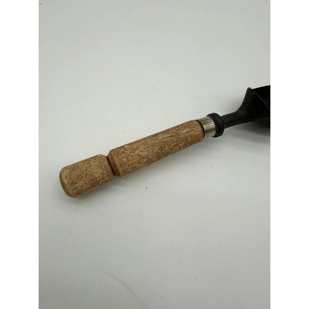 VTG Ice Cream Scoop Rustic Wood Handle Cast Metal